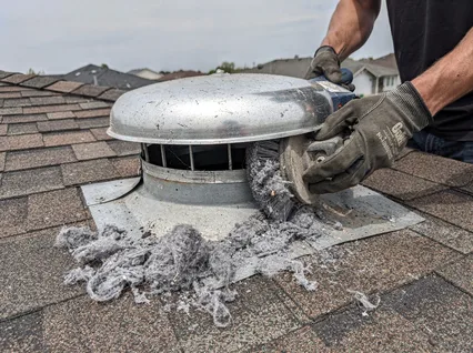 Cleaning Dryer Vent On Roof in Horizon West