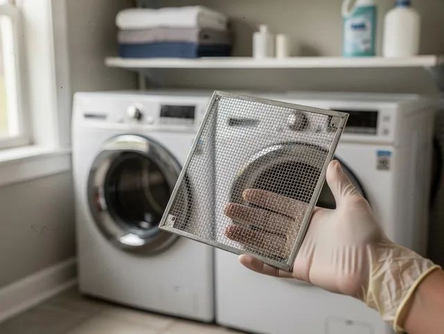 Horizon West Dryer Vent Cleaning specialist performing detailed lint trap cleaning service in Horizon West